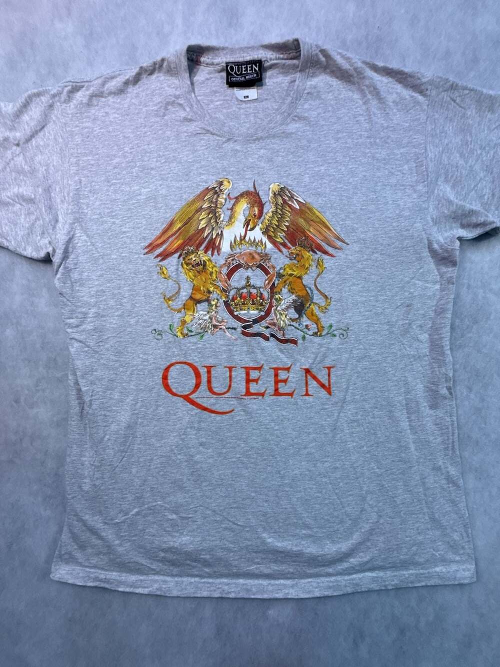 Queen Classic Crest T-Shirt Size XL Grey Official Merch Rock Band